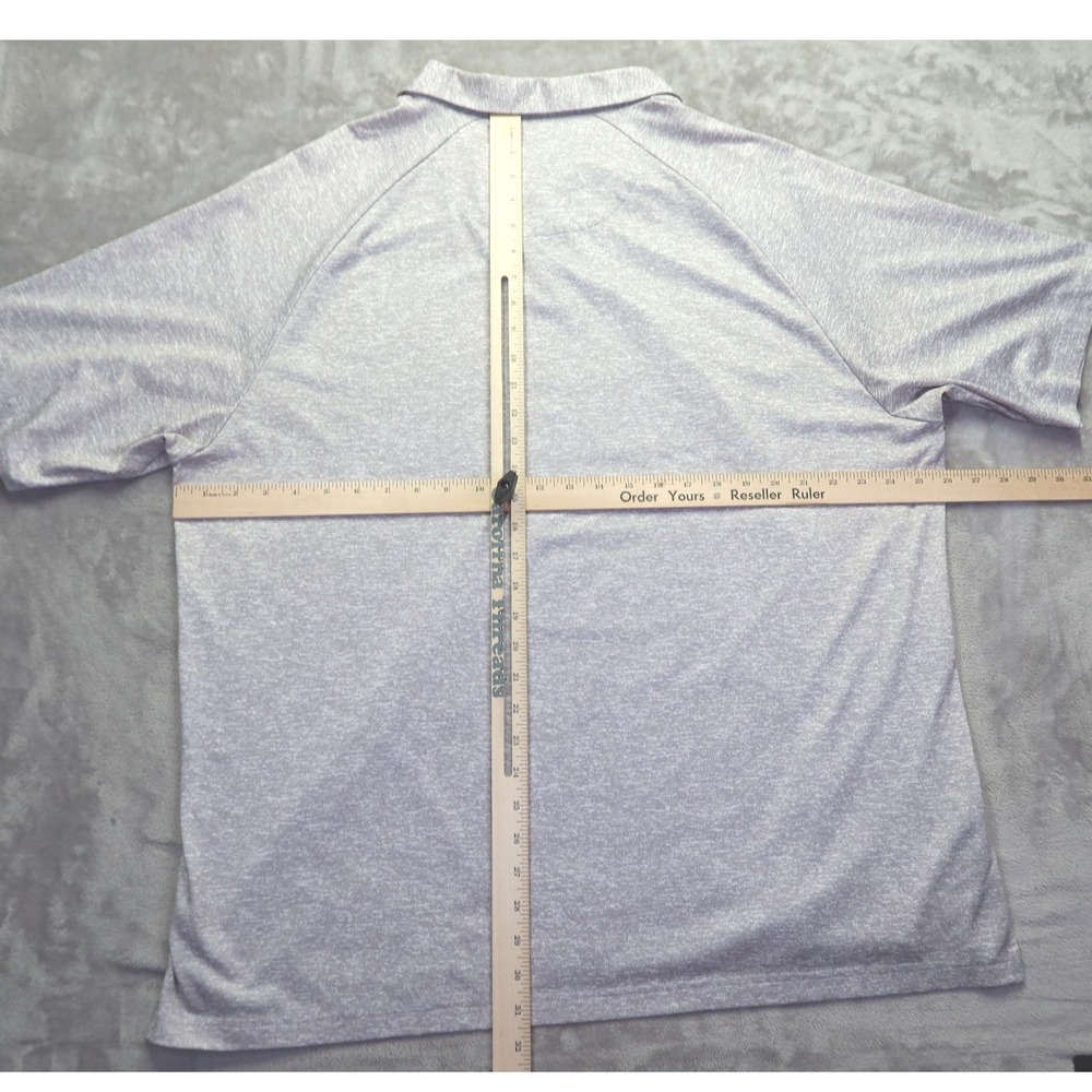 Pro Tour Men's XXL Gray Heather Mesh Panel Performance Golf‎ Polo Shirt SS - Picture 5 of 7